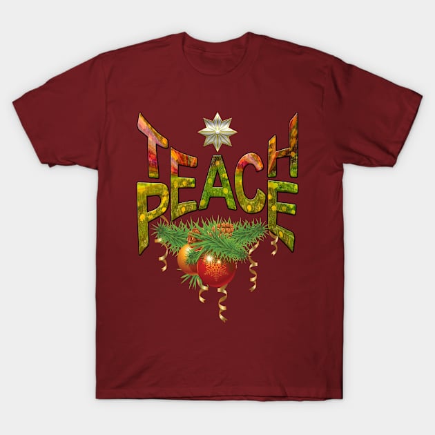 Teach Peace T-Shirt by Just Kidding by Nadine May